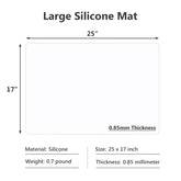 Gartful Silicone Mats for Kitchen Counter, Large Silicone Countertop Protector 25" by 17", Nonskid Heat Resistant Desk Saver Pad, Multipurpose Mat, Placemat, Translucent - Like New